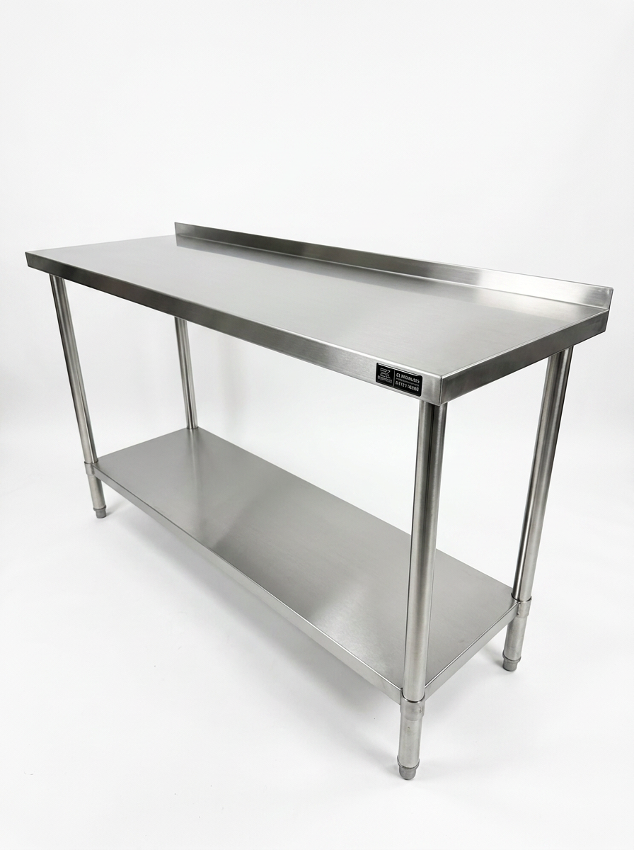 1500(L) x450(D) x900(H) Premium Range 1.2mm SS304 Heavy Duty Top Stainless Steel Benches EZ Stainless Pty Ltd