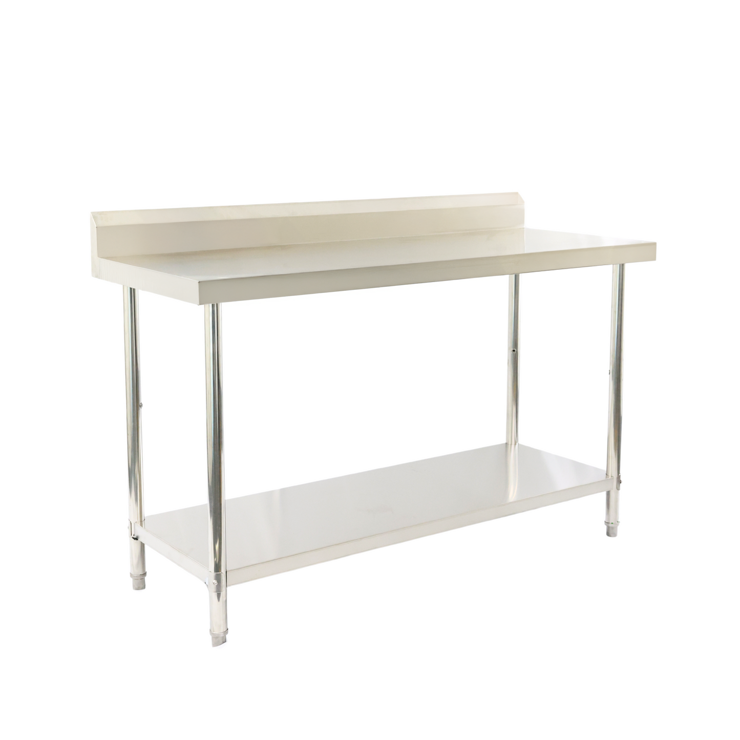 1000(L) x600(D) x900(H)+120(H) Splash back 2 Tier Stainless Steel Bench/ Worktable for Kitchen and Food Prep