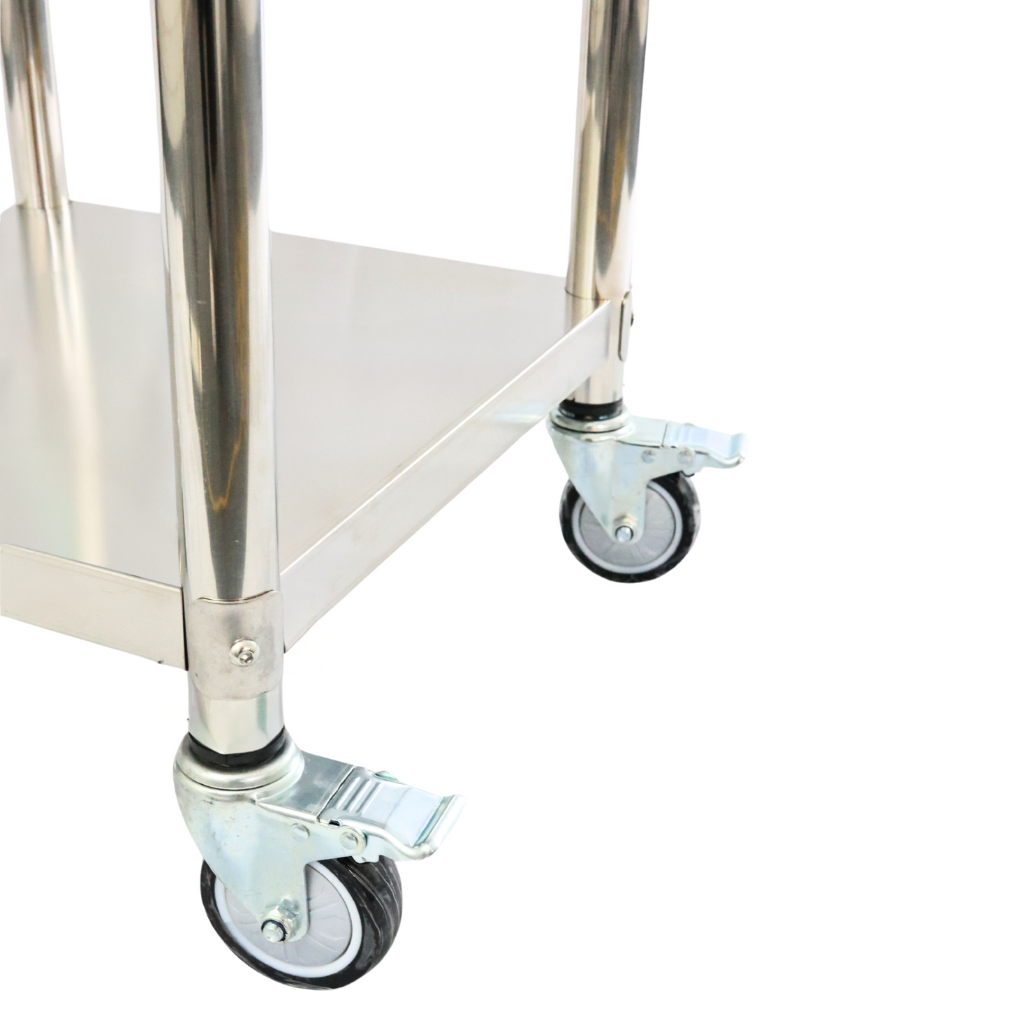 1000(L) x600(D) x900(H)+120(H) Splash back 2 Tier Stainless Steel Bench/ Worktable for Kitchen and Food Prep