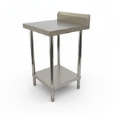 (BUDGET Range) 600(L)x 600(D)x 900(H) Splash Back 2 TIER SS304 1.00mm Stainless Steel Bench/ Work Table EZ Stainless Pty Ltd
