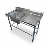 Fully Integrated Sink (No visible seams/joins) 1200x600x900 Left/Right EZ Stainless Pty Ltd