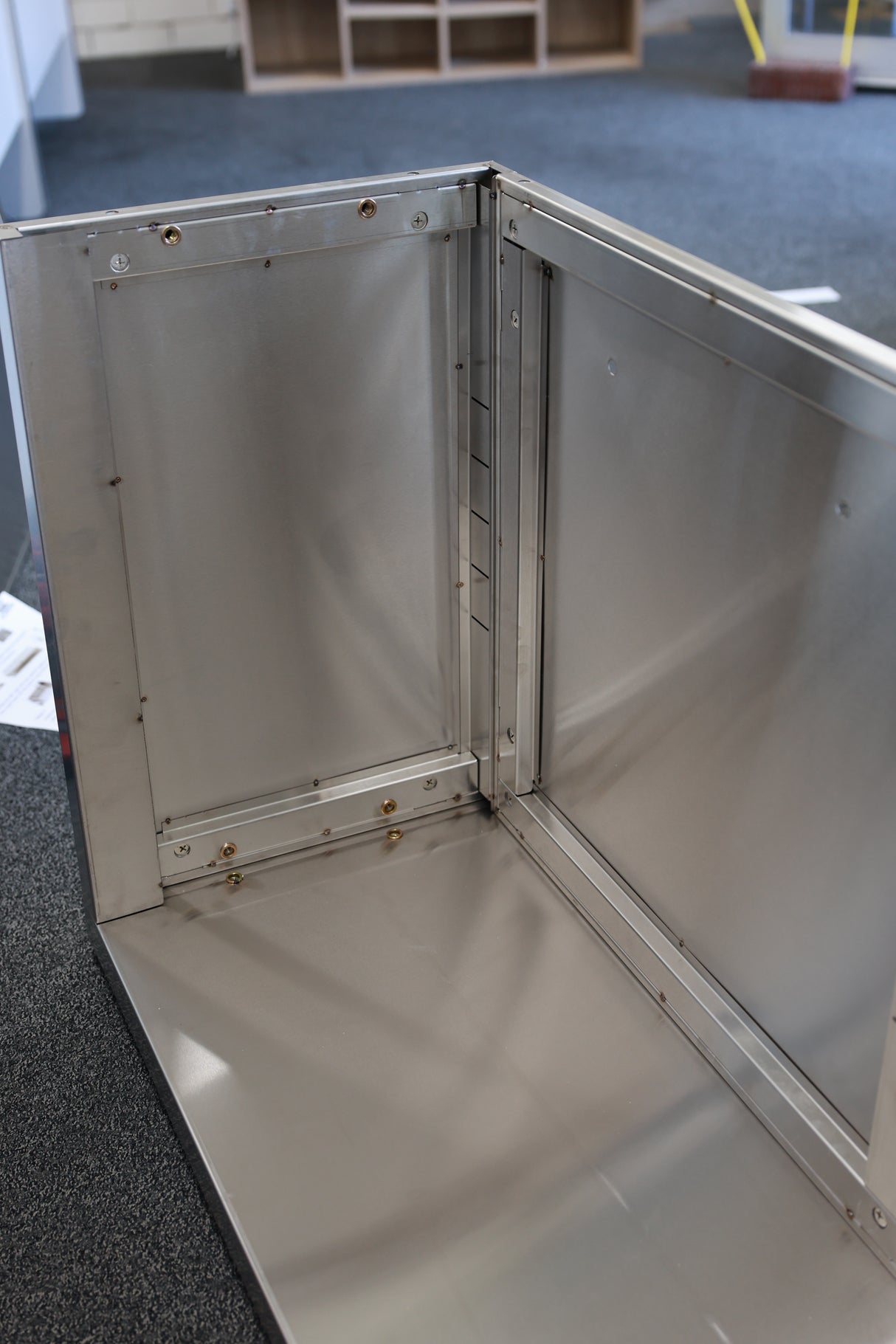 Wall Mount Cabinet with sliding door 1800x400x650 EZ Stainless Pty Ltd