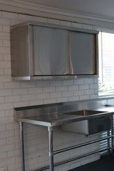 Wall Mount Cabinet with sliding door 1500x400x650 EZ Stainless Pty Ltd