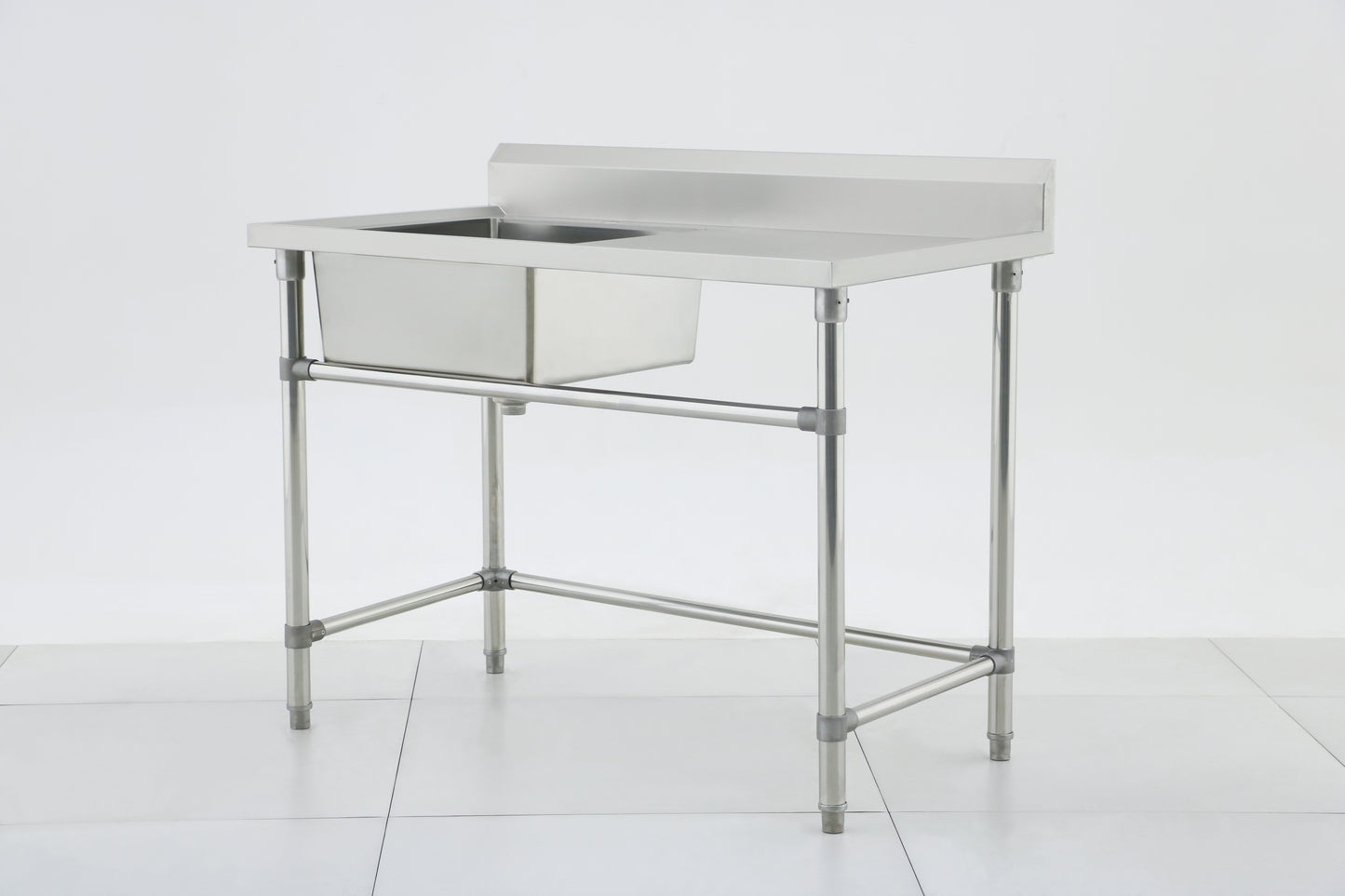 Single Left Sink with 120mm Splash Back 1200(L) x 700(D) x 900(H)