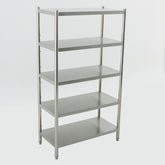 1500(L) x 500(D) x 1800(H) 5 Tier Rack/Shelving Unit for Food storage, Cold Room and Dry Storage EZ Stainless Pty Ltd