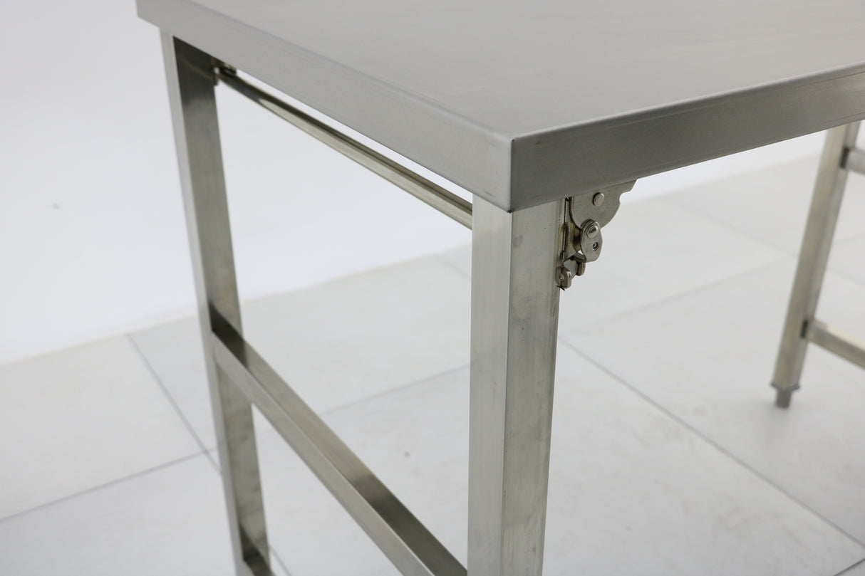 1.2mm SS304 Heavy Duty Foldable Stainless steel bench 1500x600x900 EZ Stainless Pty Ltd