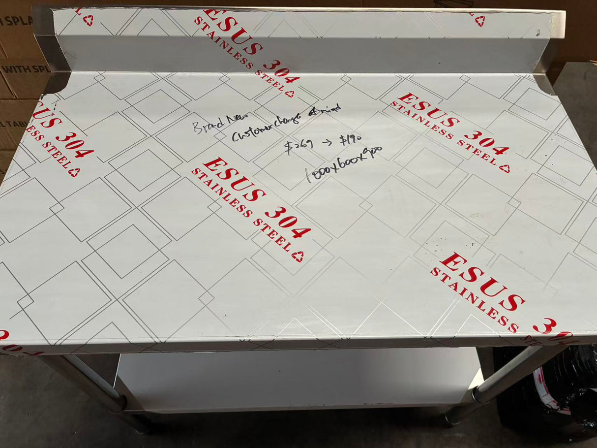 (#XD018) 1000x600x900 Premium Bench with Splash(Brand New, No Scratch, Customer change of mind) EZ Stainless Pty Ltd