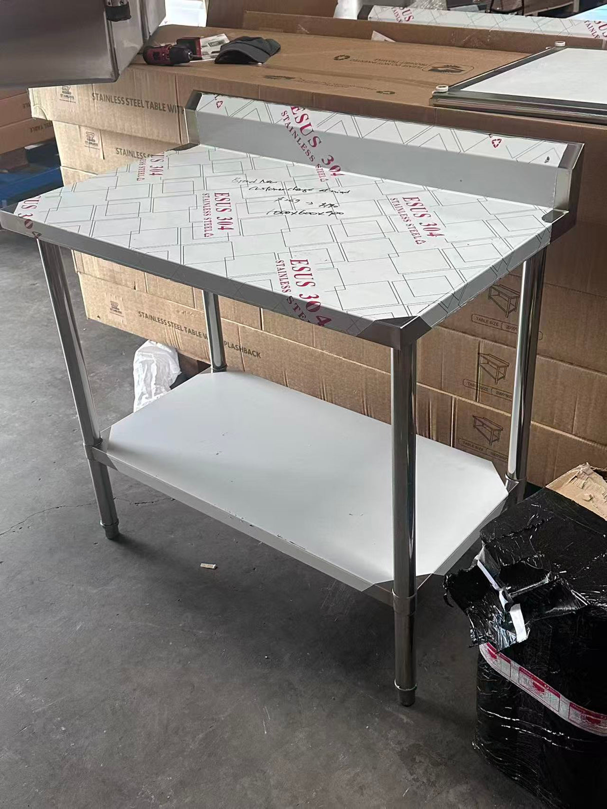 (#XD018) 1000x600x900 Premium Bench with Splash(Brand New, No Scratch, Customer change of mind) EZ Stainless Pty Ltd