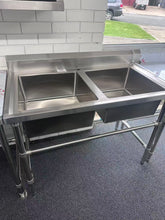 (#XD021) 1200x700x900 Double Sink, Factory Second, 2 small dent. (2 Available) EZ Stainless Pty Ltd