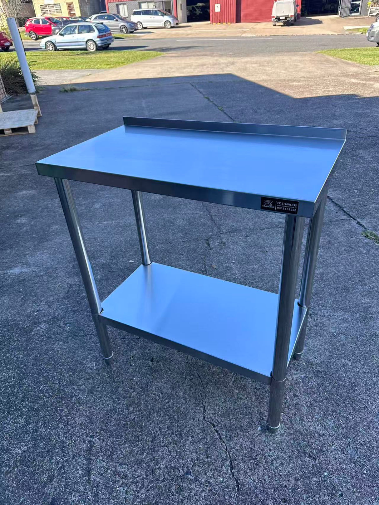 800(L) x450(D) x900(H) Premium Range 1.2mm SS304 Heavy Duty Top Stainless Steel Benches EZ Stainless Pty Ltd