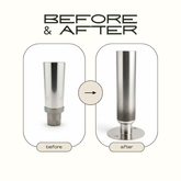 42/43mm Adjustable height Screw Down Feet. (Set of 4) EZ Stainless Pty Ltd