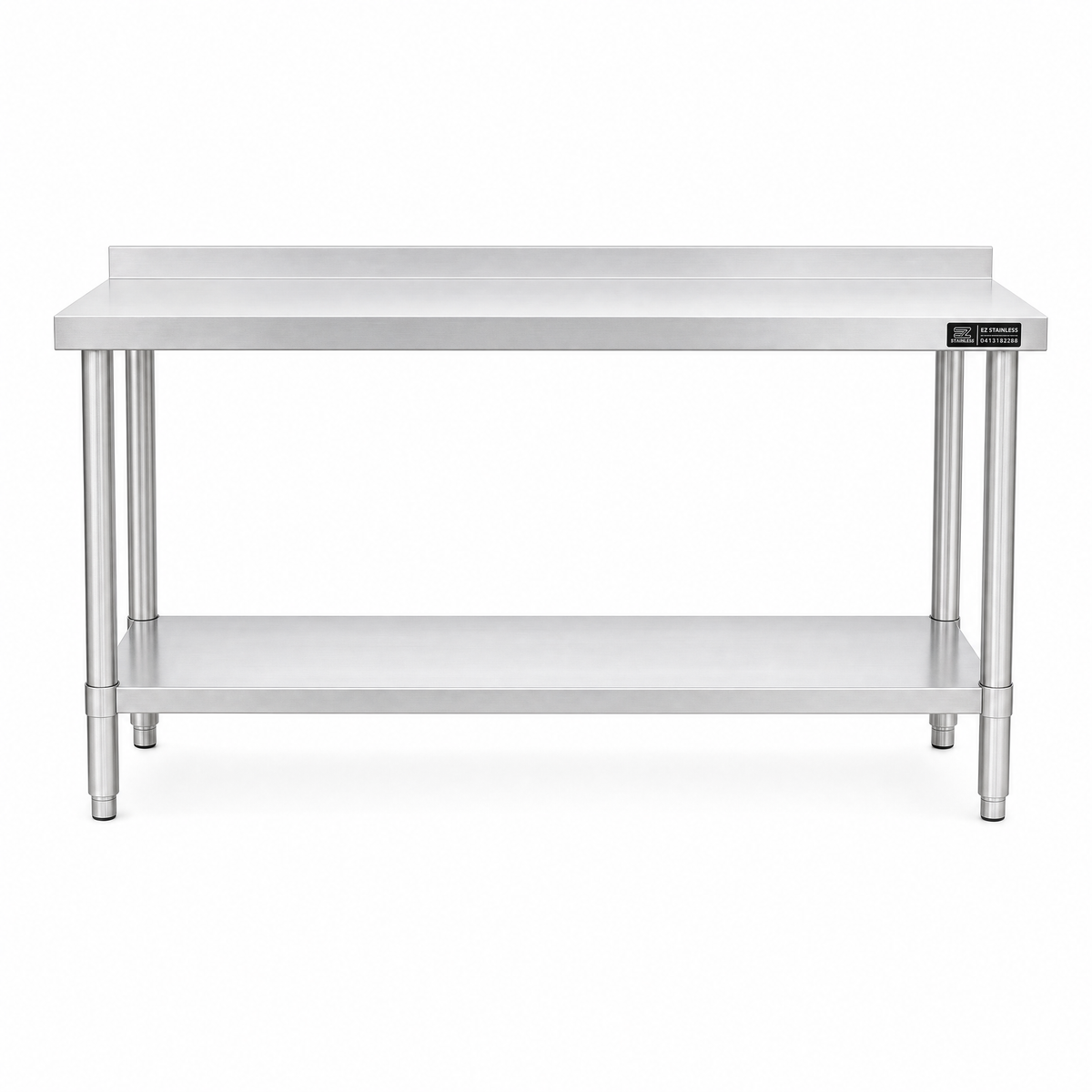 1500(L) x450(D) x900(H) Premium Range 1.2mm SS304 Heavy Duty Top Stainless Steel Benches EZ Stainless Pty Ltd