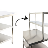 Add-on Stainless Steel Over Shelf (Middle Shelf is adjustable in height) EZ Stainless Pty Ltd
