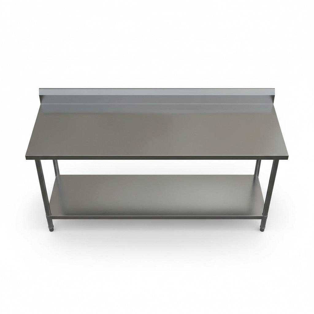 1800 x600 x900 (Splash back) Premium Range 1.2mm SS304 Heavy Duty Top Stainless Steel Benches EZ Stainless Pty Ltd