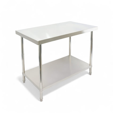 1000(L) x600(D) x900(H) 2 Tier Stainless Steel (FLAT) Bench/ Worktable for Kitchen and Food Prep EZ Stainless