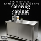 Stainless steel Cabinet SS304 TOP with Slide Door 1500(L) x 600(D) x 900(H) EZ Stainless Pty Ltd
