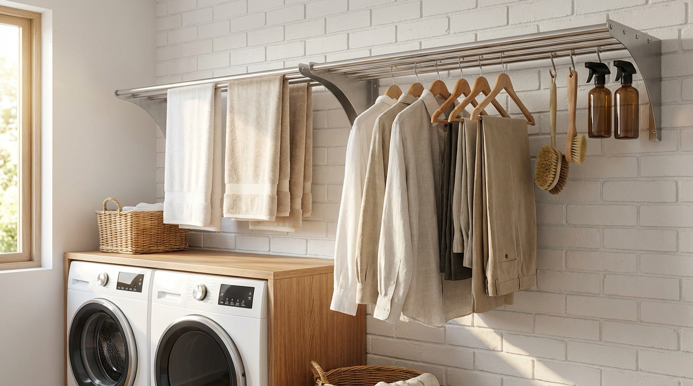 1500(L) x300(D) x340(H) Wall Mounted Stainless steel pipe shelf EZ Stainless Pty Ltd