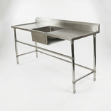 Commercial Stainless Steel Single Sink 1800w x 600d x 900h mm (Sink in the middle) EZ Stainless Pty Ltd
