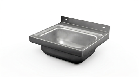 Wall Mount Basin Hand Wash Sink. 430(L) x380(D) x200(H) Hospital, WorkShop, Commercial Kitchen. EZ Stainless Pty Ltd