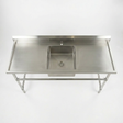 Commercial Stainless Steel Single Sink 1800w x 600d x 900h mm (Sink in the middle) EZ Stainless Pty Ltd