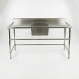 Commercial Stainless Steel Single Sink 1800w x 600d x 900h mm (Sink in the middle) EZ Stainless Pty Ltd