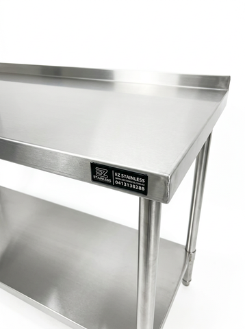 1500(L) x450(D) x900(H) Premium Range 1.2mm SS304 Heavy Duty Top Stainless Steel Benches