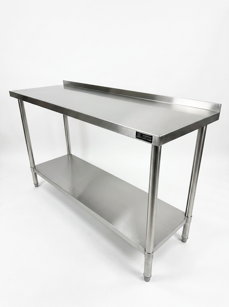 1500(L) x450(D) x900(H) Premium Range 1.2mm SS304 Heavy Duty Top Stainless Steel Benches EZ Stainless Pty Ltd