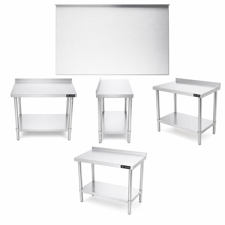 800(L) x450(D) x900(H) Premium Range 1.2mm SS304 Heavy Duty Top Stainless Steel Benches EZ Stainless Pty Ltd