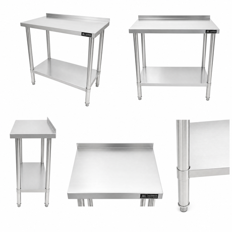 800(L) x450(D) x900(H) Premium Range 1.2mm SS304 Heavy Duty Top Stainless Steel Benches EZ Stainless Pty Ltd