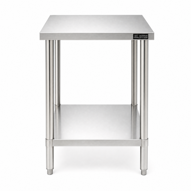 600(L) x450(D) x900(H) Premium Range 1.2mm SS304 Heavy Duty Top Stainless Steel Benches (Copy) EZ Stainless Pty Ltd