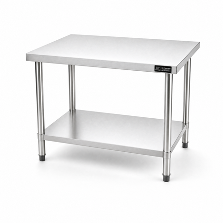 1000 x700 x900 Premium Range 1.2mm SS304 Heavy Duty Top Stainless Steel Benches EZ Stainless Pty Ltd