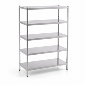 1200(L) x 500(D) x 1800(H) 5 Tier Rack/Shelving Unit for Food storage, Cold Room and Dry Storage EZ Stainless Pty Ltd