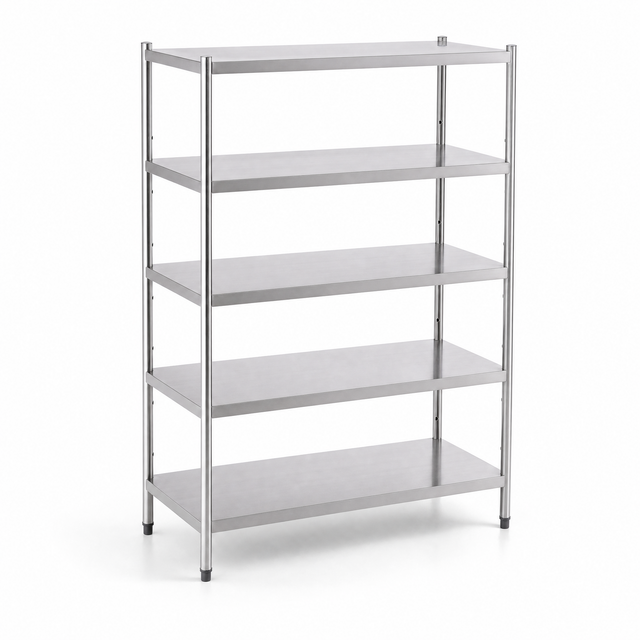 1200(L) x 500(D) x 1800(H) 5 Tier Rack/Shelving Unit for Food storage, Cold Room and Dry Storage EZ Stainless Pty Ltd