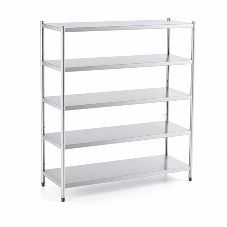 1500(L) x 500(D) x 1800(H) 5 Tier Rack/Shelving Unit for Food storage, Cold Room and Dry Storage EZ Stainless Pty Ltd