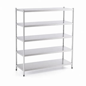 1800(L) x 400(D) x 1800(H) 5 Tier Rack/Shelving Unit for Food storage, Cold Room and Dry Storage EZ Stainless Pty Ltd