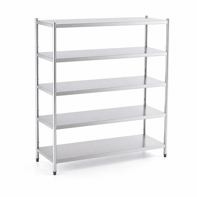 1800(L) x 400(D) x 1800(H) 5 Tier Rack/Shelving Unit for Food storage, Cold Room and Dry Storage EZ Stainless Pty Ltd