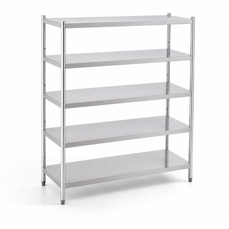 1800(L) x 500(D) x 1800(H) 5 Tier Rack/Shelving Unit for Food storage, Cold Room and Dry Storage (Copy) EZ Stainless Pty Ltd