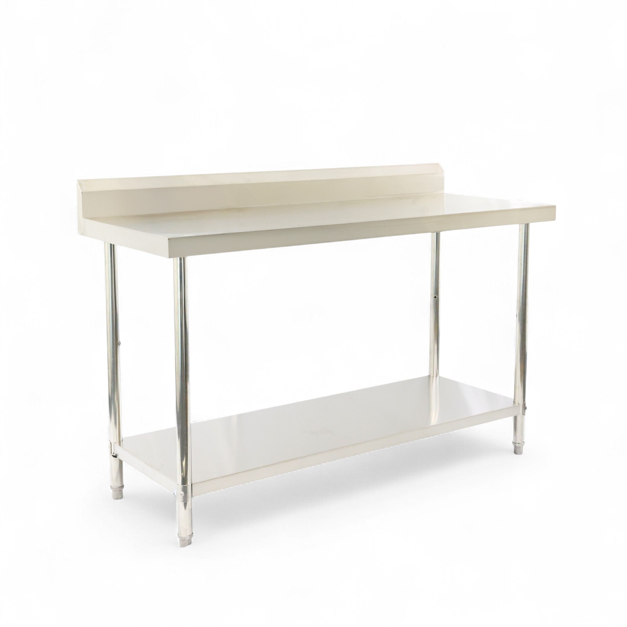 1500(L) x700(D) x900(H)+120(H) Splash back 2 Tier Stainless Steel Bench/ Worktable for Kitchen and Food Prep EZ Stainless