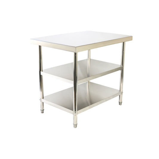 1000(L) x600(D) x900(H) 3 Tier Stainless Steel (FLAT) Bench/ Worktable for Kitchen and Food Prep