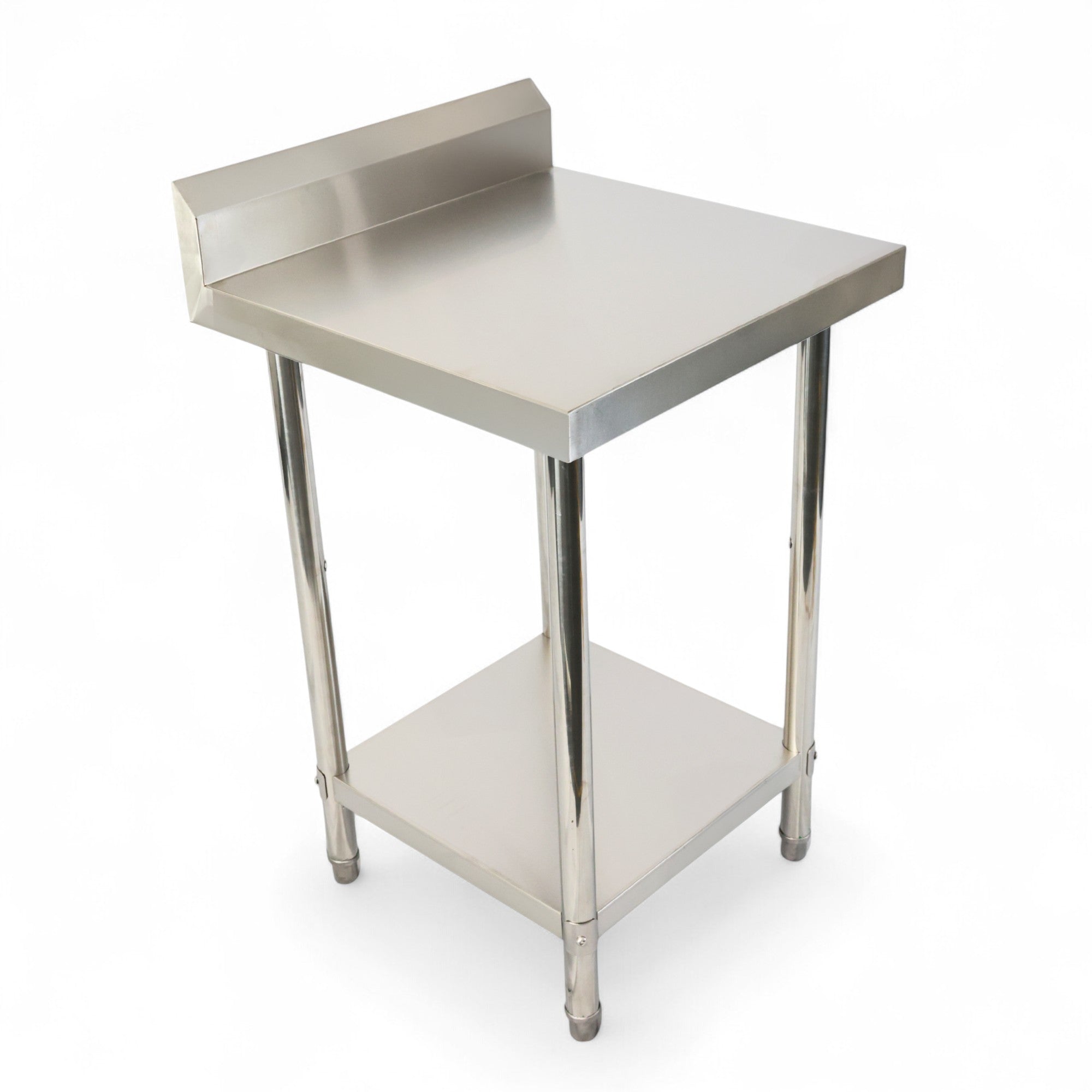 600(L) x600(D) x900(H)+120(H) Splash back 2 Tier Stainless Steel Bench/ Worktable for Kitchen and Food Prep EZ Stainless