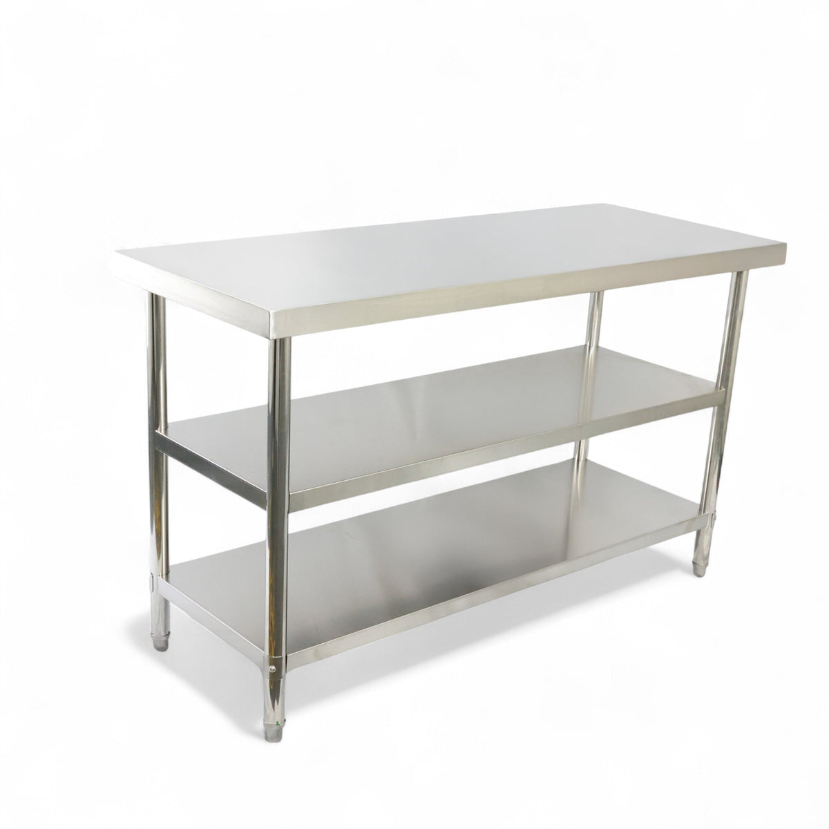 1500(L) x600(D) x900(H) 3 Tier Stainless Steel (FLAT) Bench/ Worktable for Kitchen and Food Prep EZ Stainless