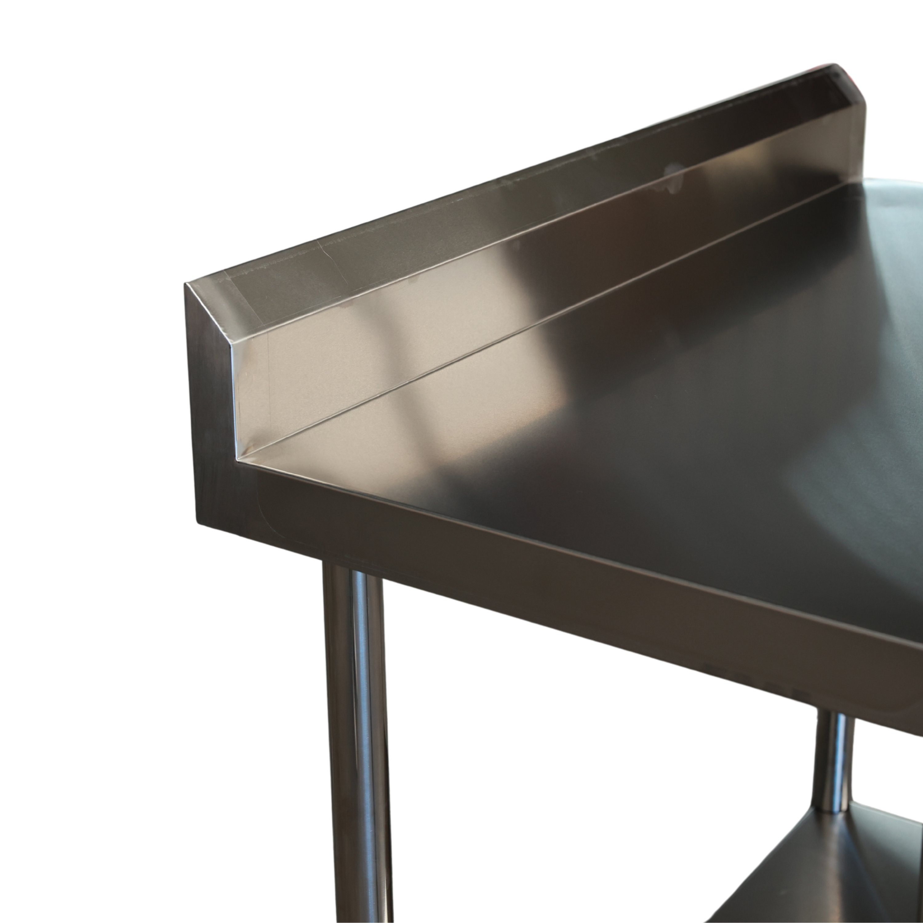 1000(L) x700(D) x900(H)+120(H) Splash back 2 Tier Stainless Steel Bench/ Worktable for Kitchen and Food Prep EZ Stainless