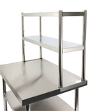 Add-on Stainless Steel Over Shelf (Middle Shelf is adjustable in height) EZ Stainless Pty Ltd