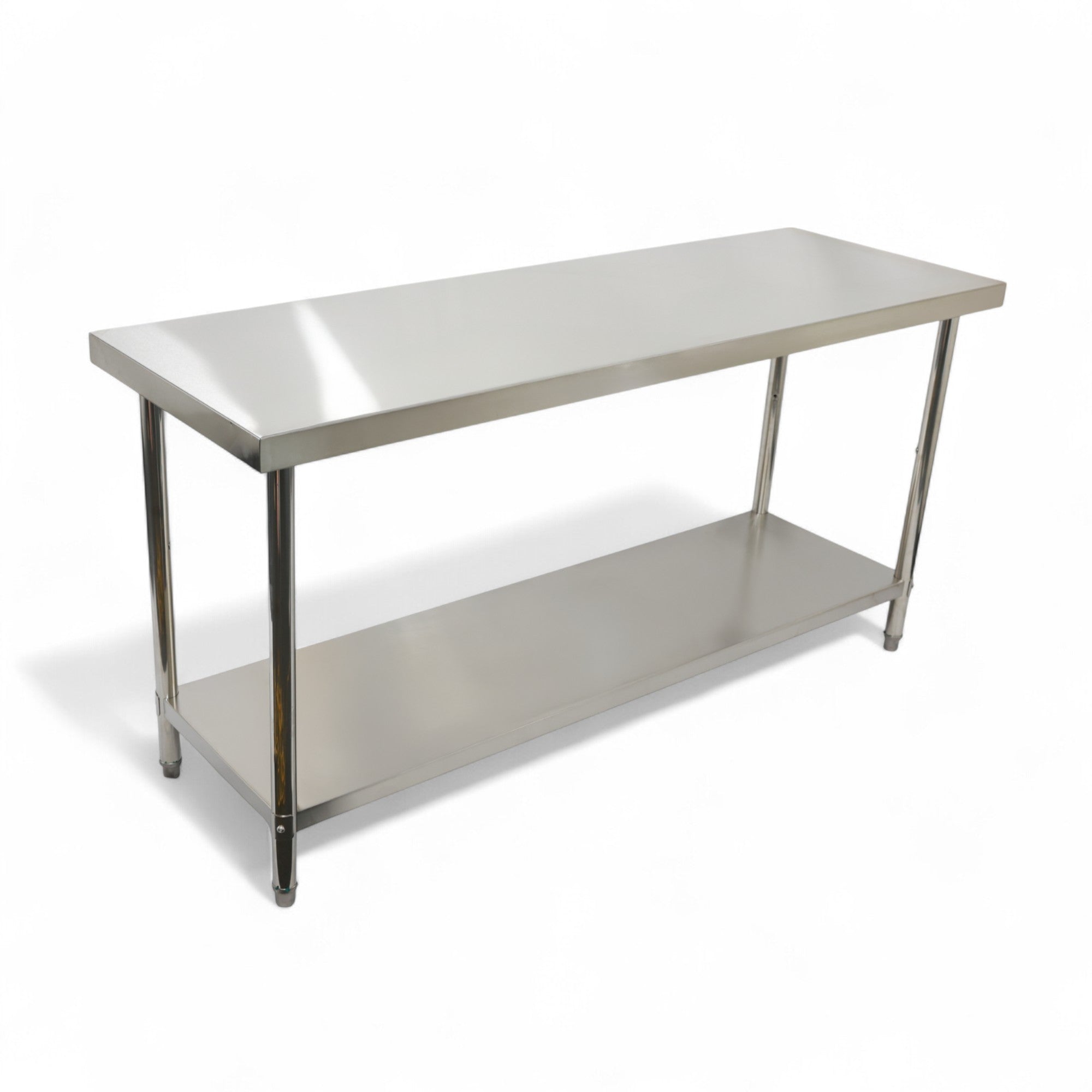 1800(L) x700(D) x900(H) 2 Tier Stainless Steel (FLAT) Bench/ Worktable for Kitchen and Food Prep EZ Stainless