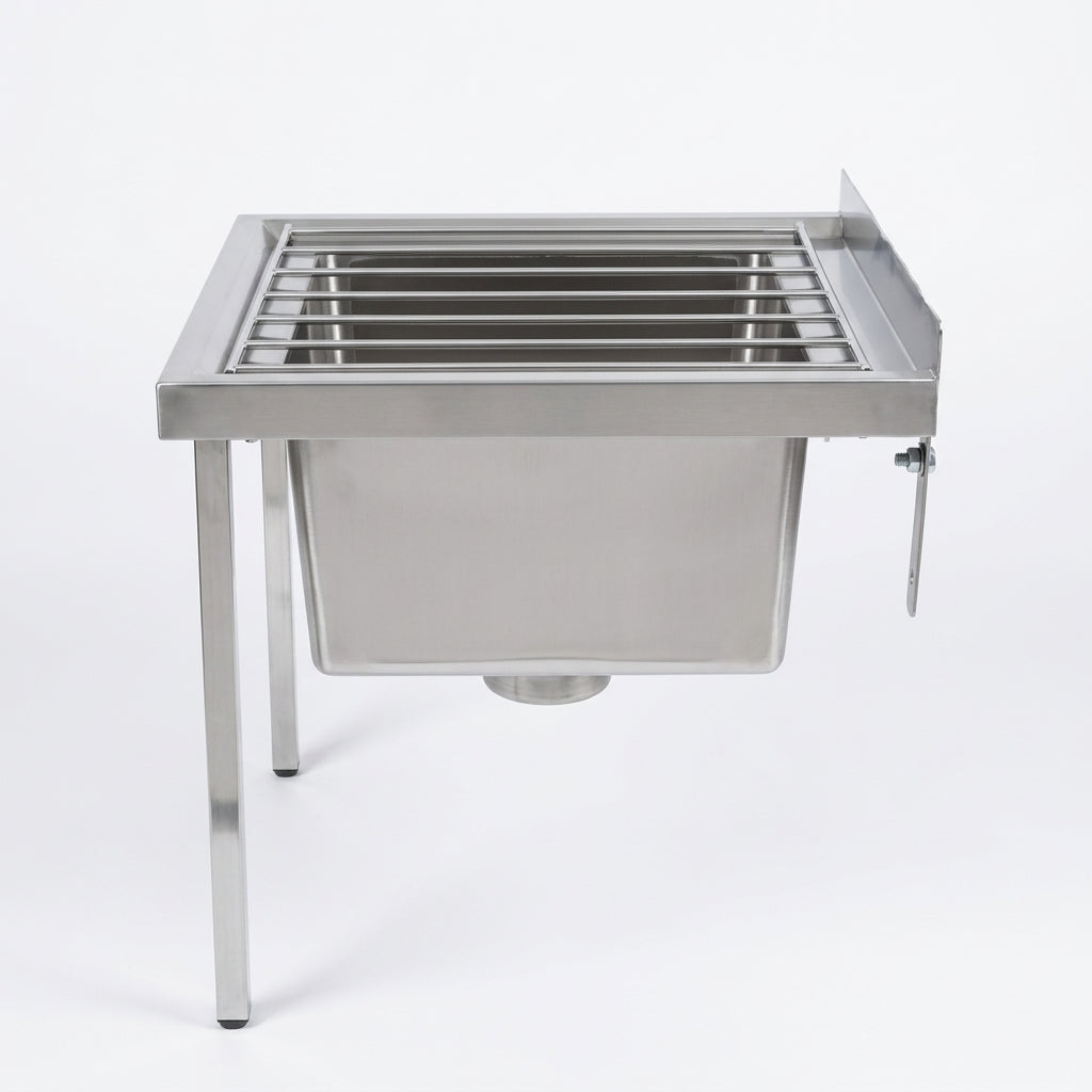 Mop Sinks (Wall mounted) SS304 1.2mm 610(L) x 530(D) x 600(H) Hospital, WorkShop, Commercial Kitchen. EZ Stainless Pty Ltd