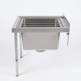 Mop Sinks (Wall mounted) SS304 1.2mm 610(L) x 530(D) x 600(H) Hospital, WorkShop, Commercial Kitchen. EZ Stainless Pty Ltd