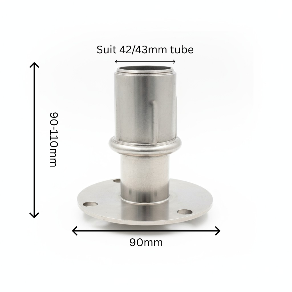 42/43mm Adjustable height Screw Down Feet. (Set of 4) EZ Stainless Pty Ltd
