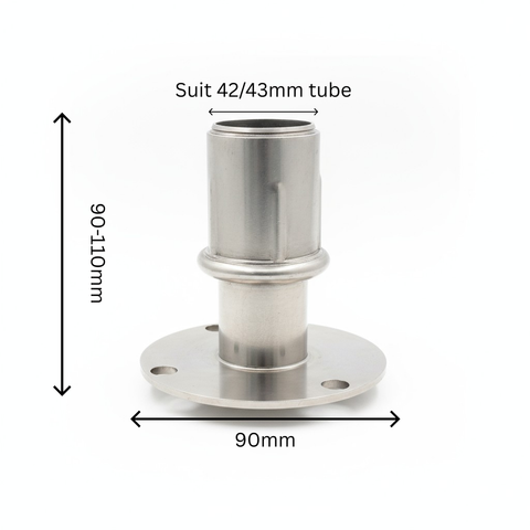 42/43mm Adjustable height Screw Down Feet. (Set of 4) EZ Stainless Pty Ltd