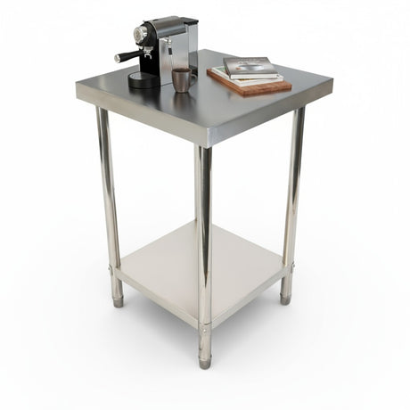 (BUDGET Range) 600(L)x 600(D)x 900(H) 2 TIER SS304 1.00mm Stainless Steel Bench/ Work Table EZ Stainless Pty Ltd
