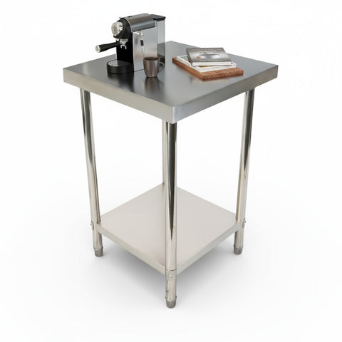 (ECON Range) 600(L)x 600(D)x 900(H) 2 TIER SS304 1.00mm Stainless Steel Bench/ Work Table EZ Stainless Pty Ltd